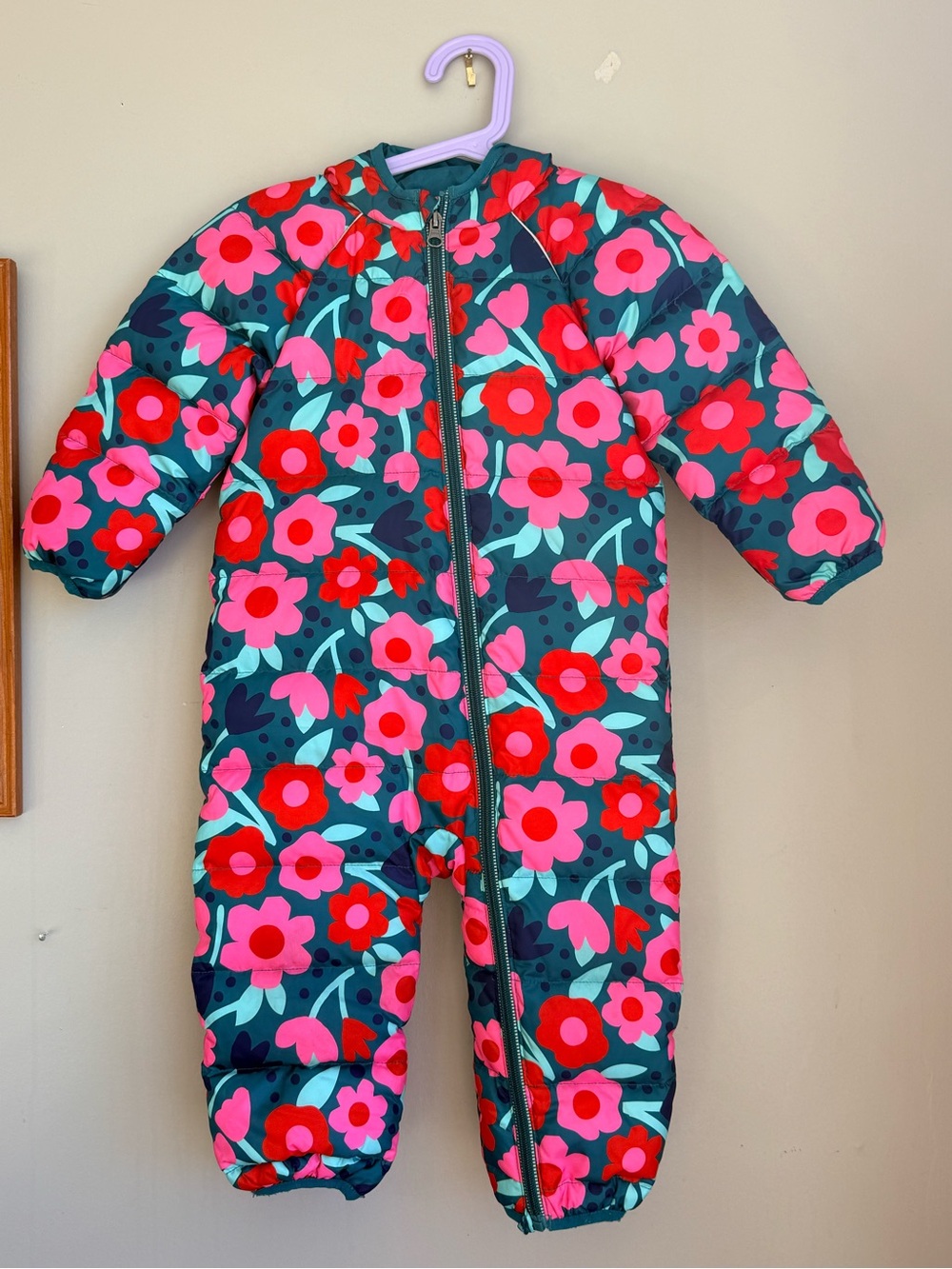 Hanna Andersson Floral Snowsuit One-Piece